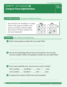 Compare Three-Digit Numbers Lesson 12