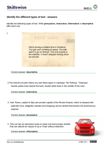 Identify the different types of text - answers