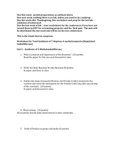 Due this week: prelab preparations as outlined above. Due next