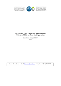 The Nature of Policy Change and Implementation