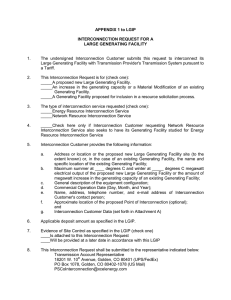 APPENDIX 1 to LGIP INTERCONNECTION REQUEST FOR A