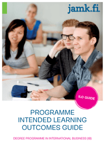 Programme Intended LearnIng outcomes guIde