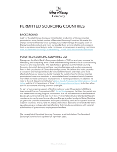 Permitted Sourcing Countries Policy