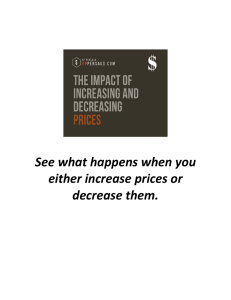 See what happens when you either increase prices or decrease them.