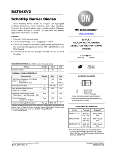 BAT54XV2T1 - Schottky Barrier Diodes