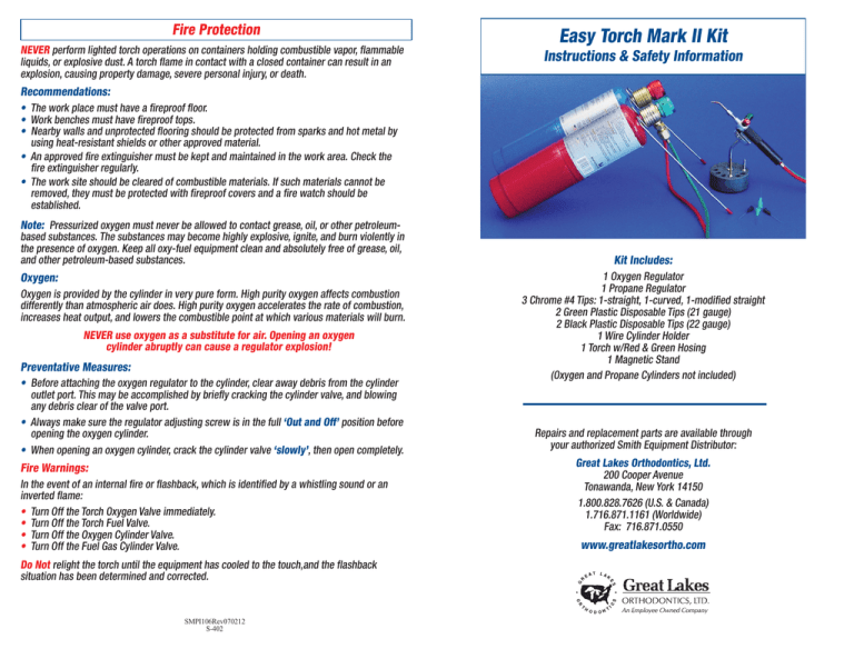 Easy Torch Mark II Kit Great Lakes Orthodontics