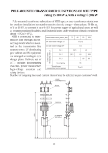 Pole-Mounted Transformer Substation Specs (25-100 kVA)