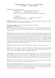 Syllabus - Department of Physics and Astronomy