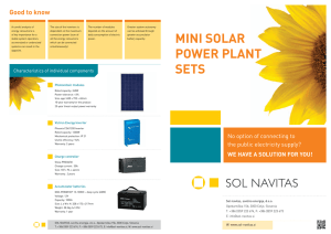 mini solar power plant sets