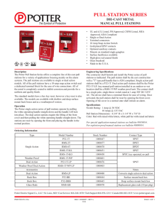 POTTER RMS-2T Conventional Pull Station Single Action 
