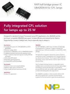 Fully integrated CFL solution for lamps up to 25 W