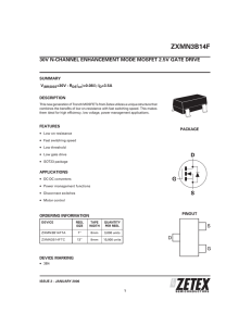 ZXMN3B14F 30V N-channel enhancement mode MOSFET datasheet