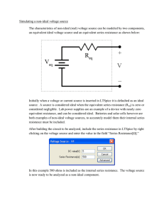 Simulating Non-Ideal Voltage Source in LTSpice