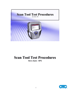 Scan Tool Test Procedures - Genisys Electronic Diagnostic Scan