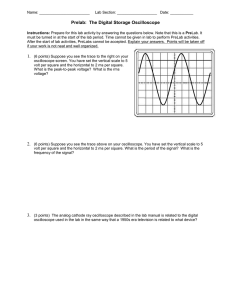 Oscilloscope Prelab: Voltage, Period, Frequency