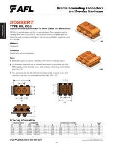 Bronze Grounding Connectors and Everdur Hardware TYPE GB, GBB