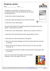 Design a garden Functional Maths L1-2