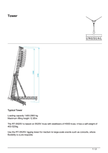 Typical Tower Loading capacity 1400