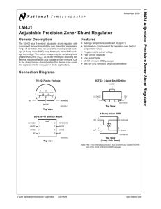 LM431 Adjustable Precision Zener Shunt Regulator