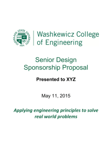 Senior Design Sponsorship Proposal