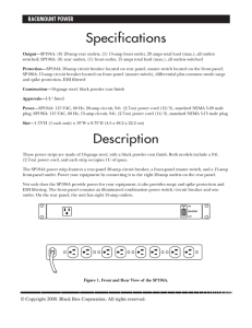Specifications Description
