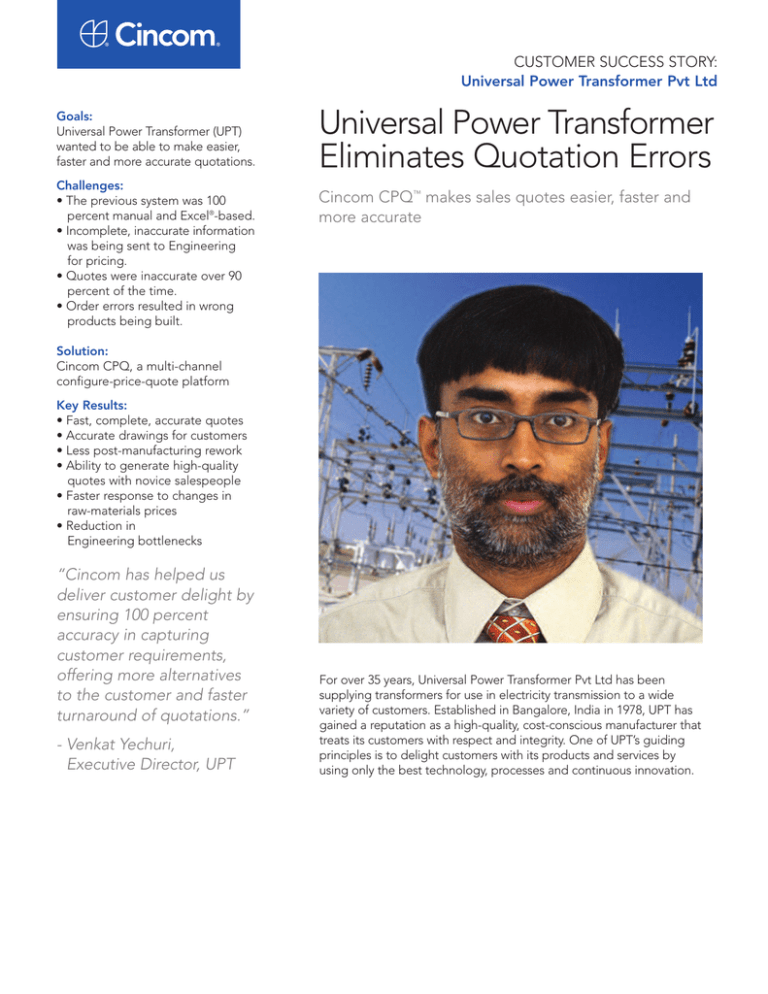 Universal Power Transformer Eliminates Quotation Errors