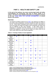 part 2 – health and safety law