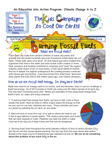 Climate Change Education: Fossil Fuels & Kids' Action