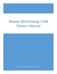 Weaver 5 Owners Manual