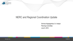 NERC and Regional Coordination Update