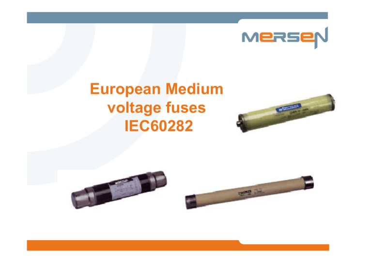 European Medium Voltage Fuses IEC60282