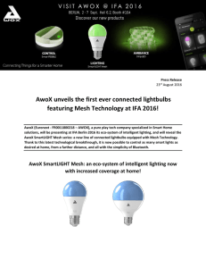 Press Release : AwoX unveils the first ever connected lightbulbs