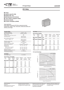AXICOM HF3 S RF Signal Relay Datasheet