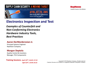 Electronics Inspection and Test