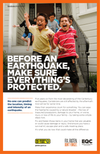 BEFORE AN EARTHQUAKE, MAKE SURE EVERYTHING`S