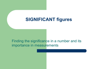 SIGNIFICANT figures