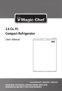 2.6 Cu. Ft. Compact Refrigerator