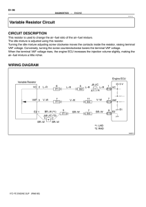 Diagnostica Circuito Resistore Variabile - Servizio Motore