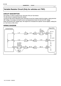 Ispezione Circuito Resistore Variabile Motore 2UZ-FE
