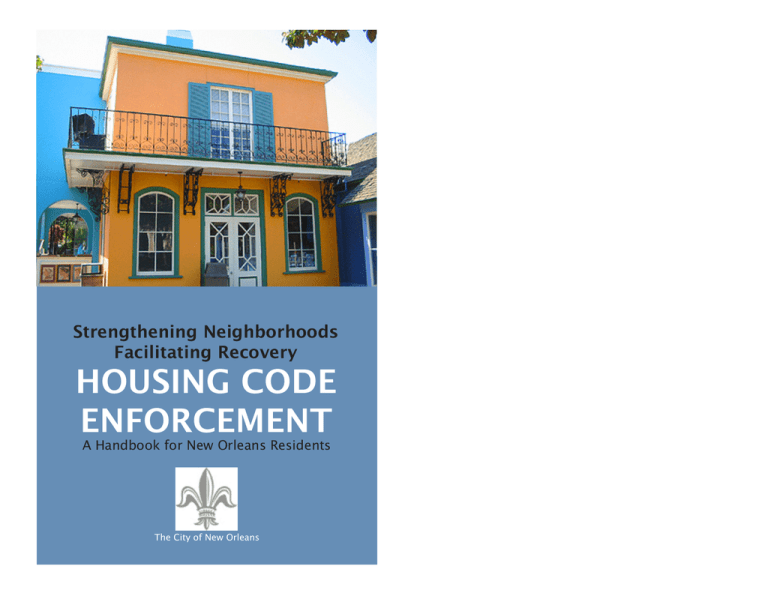 housing code enforcement New Orleans City Council
