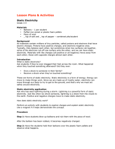 Static Electricity Lesson Plan: Grades 3-4