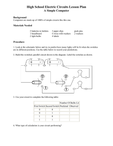 High School Electric Circuits Lesson Plan: Simple Computer