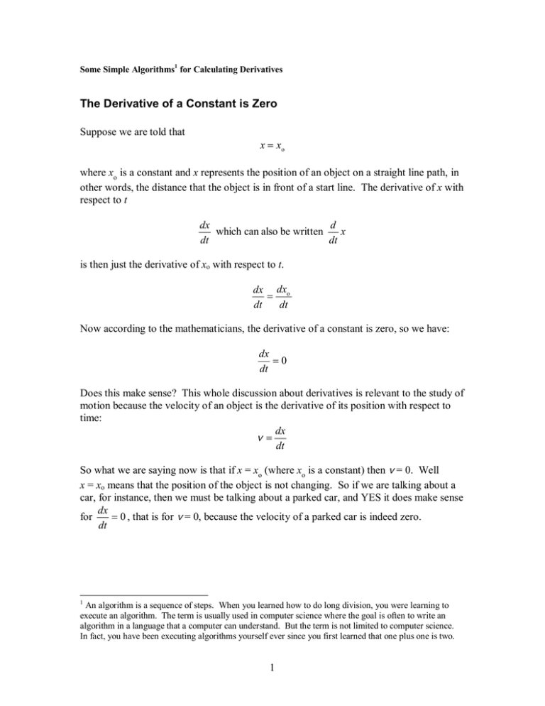 the-derivative-of-a-constant-is-zero