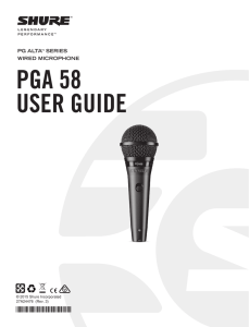 PGA58 Wired Microphone User Guide - English