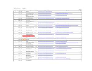 13 Fall Schedule