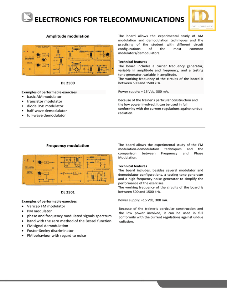 electronics for telecommunications