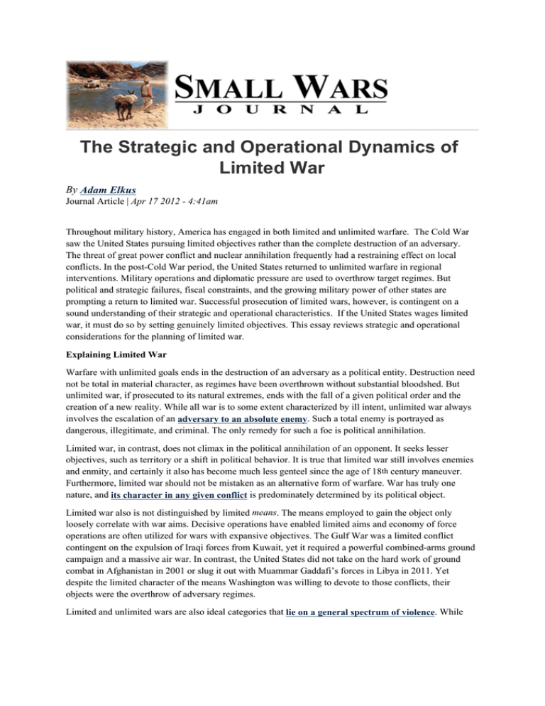 essay on limited war