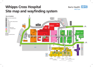 Whipps Cross Hospital Site map and wayfinding system