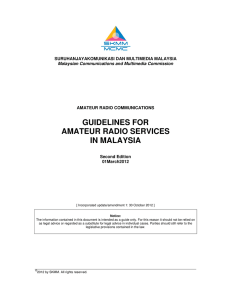 guidelines for amateur radio services in malaysia