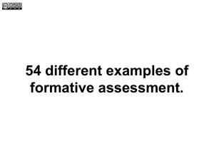 54 different examples of formative assessment.